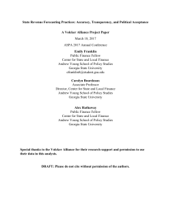 State Revenue Forecasting Practices