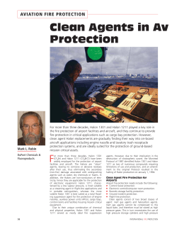 Clean Agents in Aviation Fire Protection