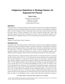 Indigenous Depictions in Strategy Games: An