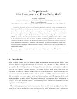 A Nonparametric Joint Assortment and Price Choice Model