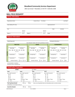 BALL FIELD REQUEST