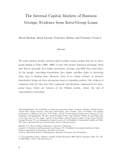 The Internal Capital Markets of Business Groups: Evidence from