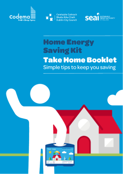 Home Energy Saving Kit Take Home Booklet