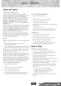 The Healthy Rivers board game