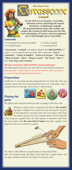 Catapult Contents Preparation Playing the game
