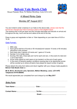 Invitation Form A - Belvoir Vale Bowls Club