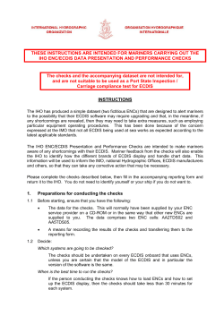 ECDIS check Instructions for Mariners
