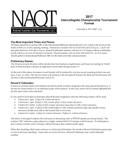 Intercollegiate Championship Tournament Format