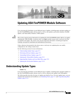 Updating ASA FirePOWER Module Software