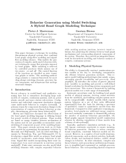 Behavior Generation using Model Switching A Hybrid Bond Graph
