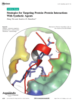 Strategies for Targeting Protein-Protein Interactions With Synthetic