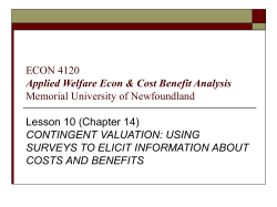 stated preference methods Contingent Valuation