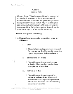 Managerial accounting