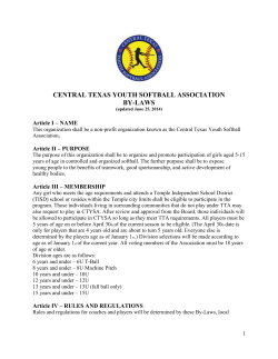 LAW OR RULE CHANGE - USA Softball of Texas, District 17