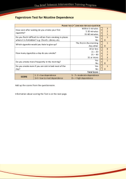 Fagerstrom Test for Nicotine Dependence
