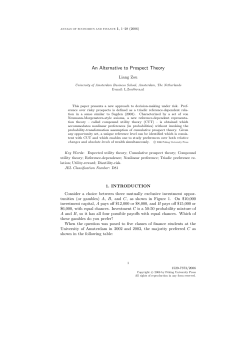 An Alternative to Prospect Theory