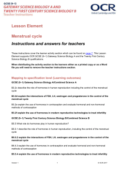 OCR GCSE (9-1) Biology Lesson Element