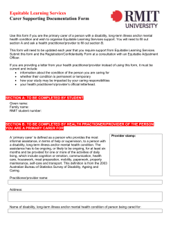 section b: to be completed by health practioner/provider of the