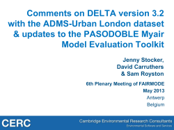 Comments on DELTA version 3.2 with the ADMS