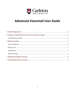 Advanced Voicemail User Guide