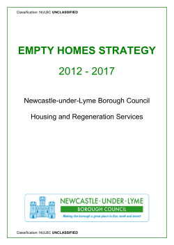empty homes strategy 2012 - 2017 - Newcastle-Under