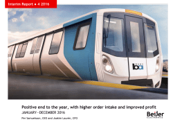 Positive end to the year, with higher order intake