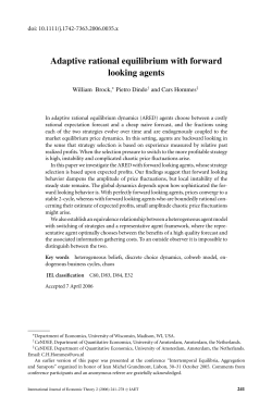 Adaptive rational equilibrium with forward looking agents
