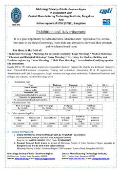 Exhibition and Advertisement - Metrology Society of India