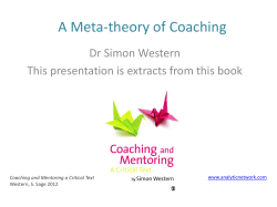 Coaching and Mentoring a Critical Text - Analytic