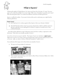 Examining Systemic Racism - Waterford Public Schools