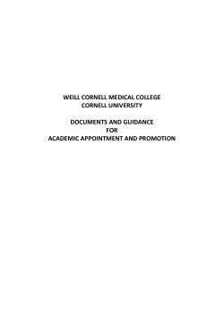 CURRICULUM VITAE - Weill Cornell Medicine