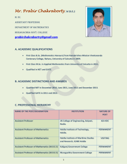 riculam Vitae Cur - Muragachha Government College