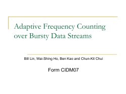 Adaptive Frequency Counting over Bursty Data Streams