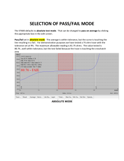 selection of pass/fail mode