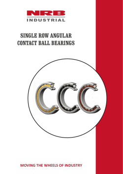 SINGLE ROW ANGULAR CONTACT BALL BEARINGS