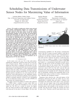 Scheduling Data Transmissions of Underwater Sensor Nodes for