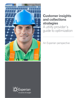 Customer insights and collections strategies A utility