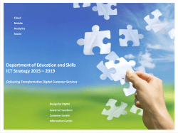 Department of Education and Skills ICT Strategy 2015 &ndash; 2019
