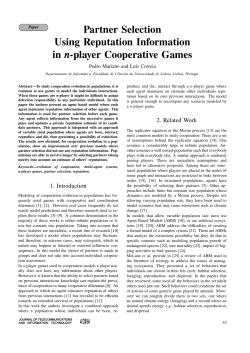 Partner Selection Using Reputation Information in n