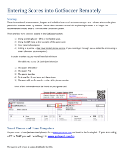 Entering Scores into GotSoccer Remotely