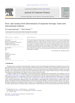 Firm- and country-level determinants of corporate leverage