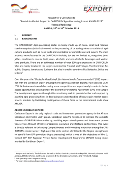 Anuga-TOR_2015 - Caribbean Export Development Agency