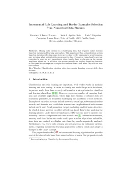 Incremental Rule Learning based on Example Nearness from