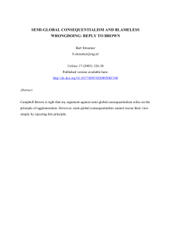 Semi-Global Consequentialism and Blameless