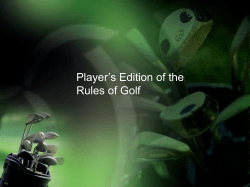 Player*s Edition of the Rules of Golf