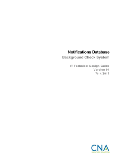 Notifications Database