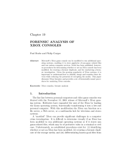 Forensic Analysis of Xbox Consoles.