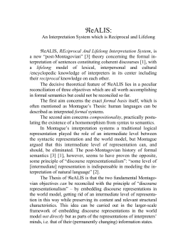 Definition I: the world model of eALIS