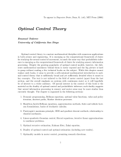 Optimal Control Theory