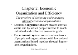 Chapter 2: Economic Organization and Efficiency